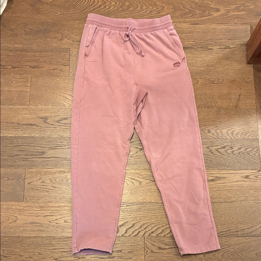 Roots High Rise Straight Leg Sweatpants